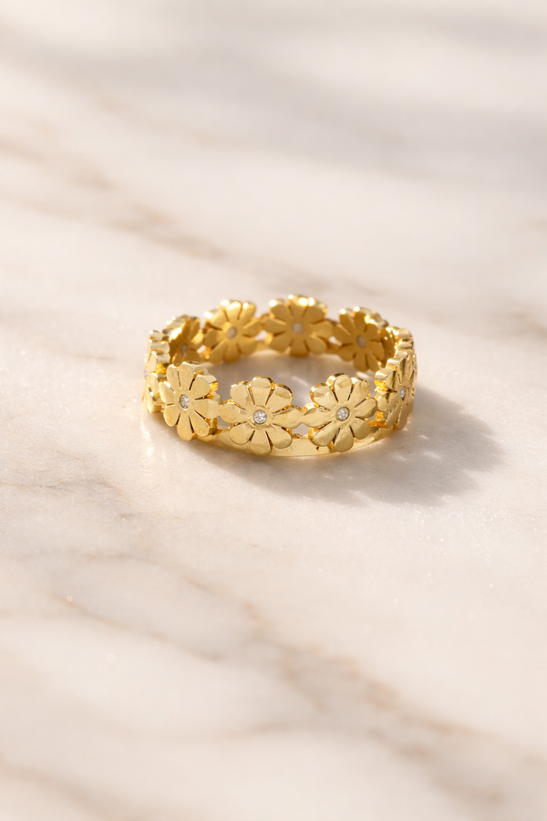Golden Flower ring