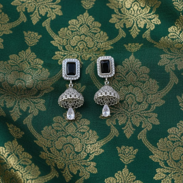Jhumka Drop Earrings Black