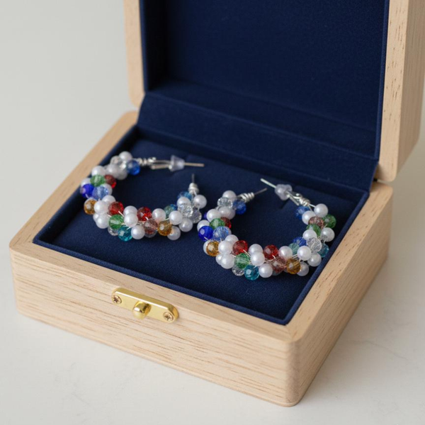 Multi Color Large Hoop Earrings