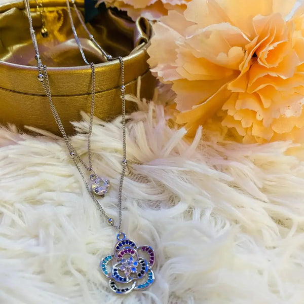 Necklace Silver Multicolor